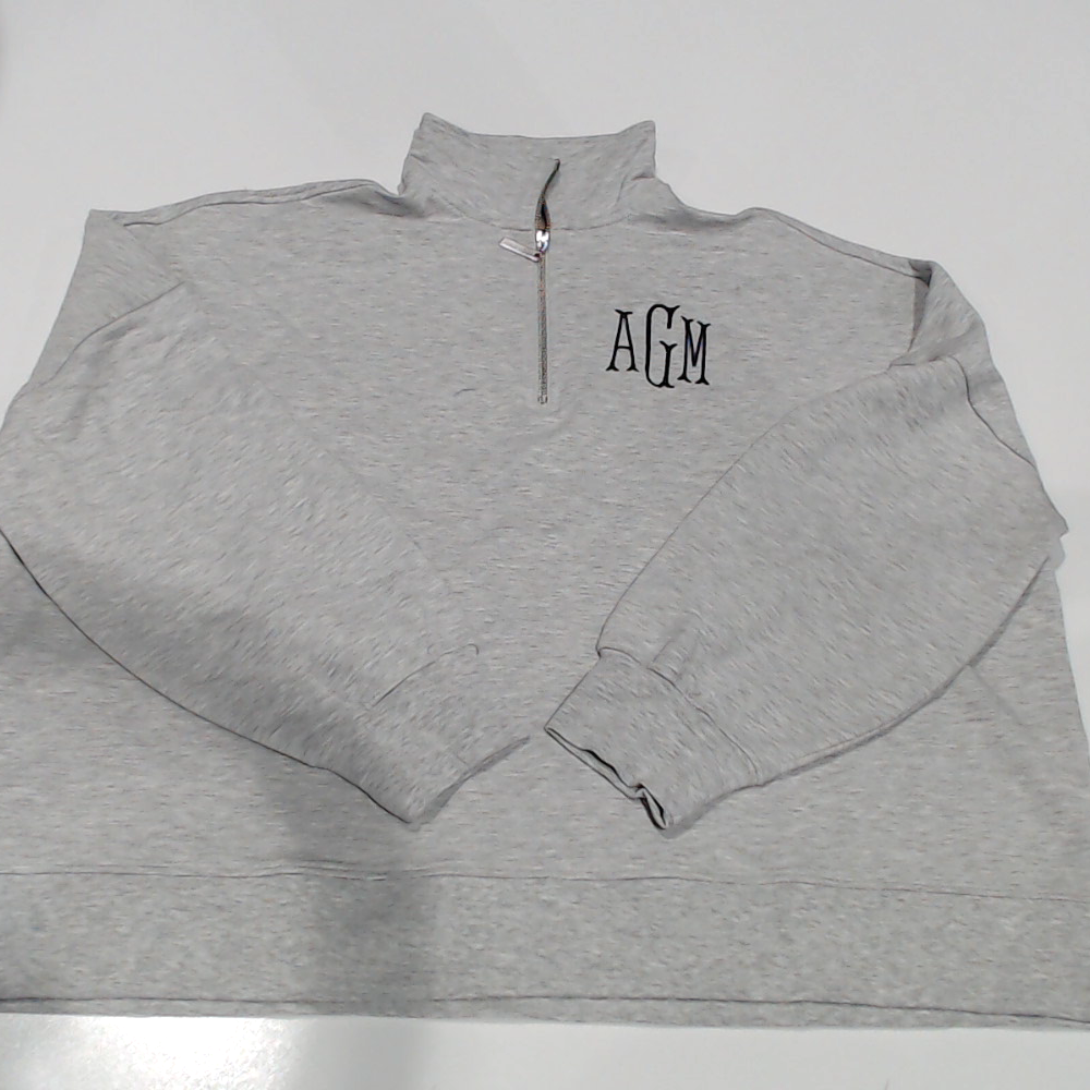 BLOOPER CLOTHING: Monogrammed Oversized Quarter Zip Pullover