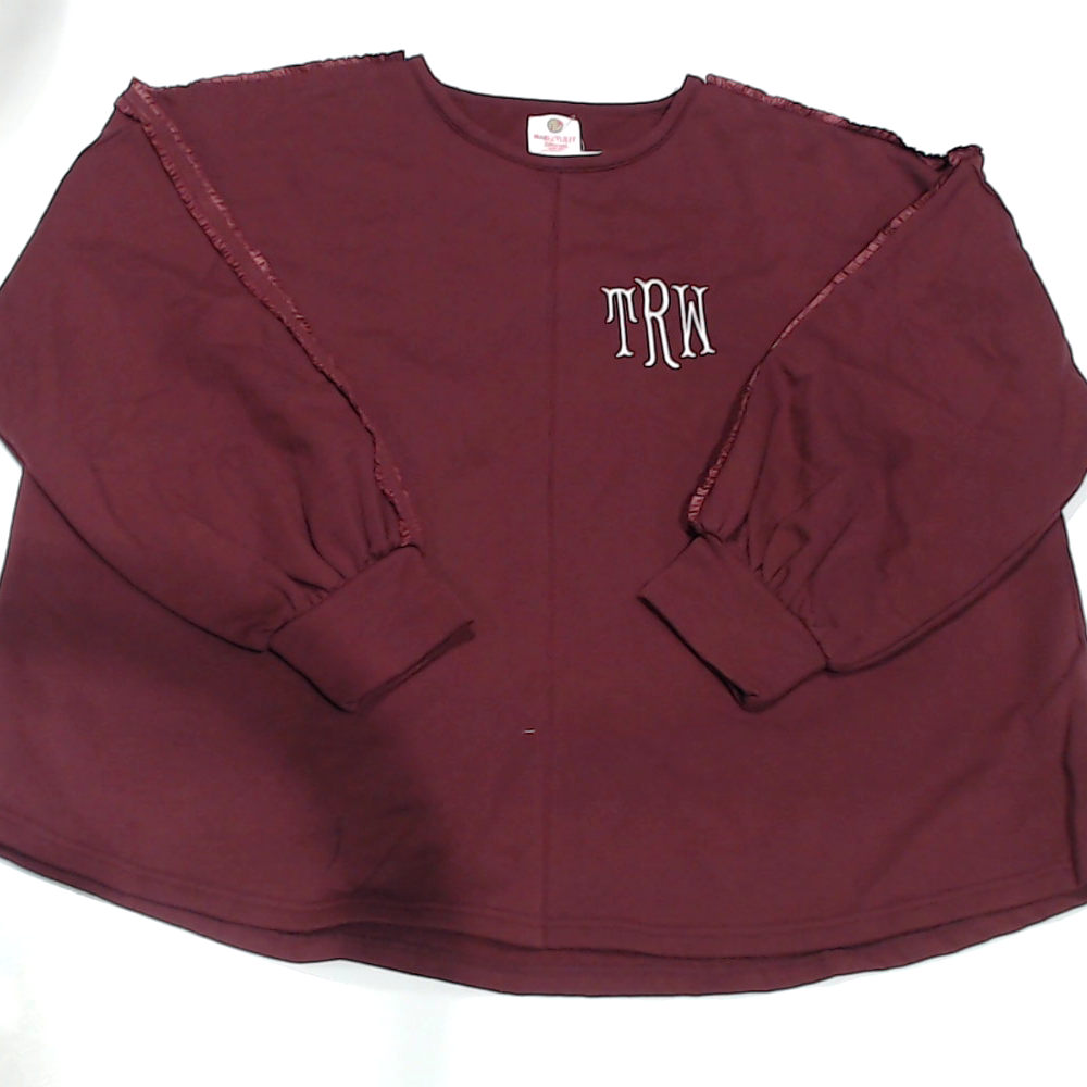 BLOOPER CLOTHING: Monogrammed Ruffle Sleeve Sweatshirt
