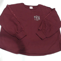 BLOOPER CLOTHING: Monogrammed Ruffle Sleeve Sweatshirt