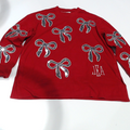 BLOOPER CLOTHING: Monogrammed Sequin Bow Sweatshirt