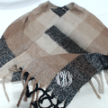BLOOPER CLOTHING: Monogrammed Plaid Poncho