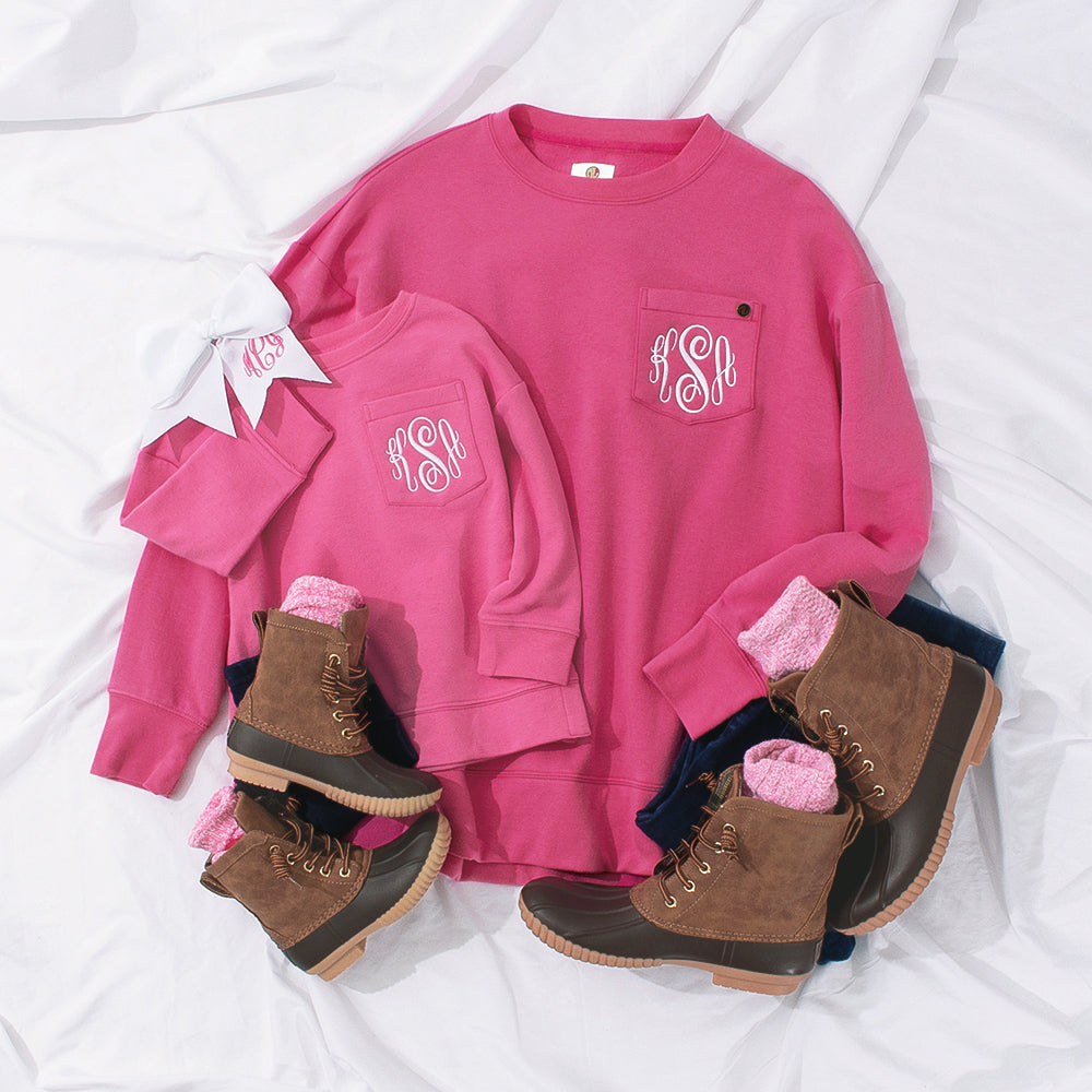 mom and me hot pink sweatshirts new 2026