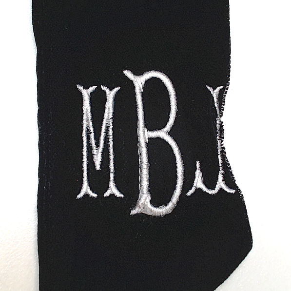BLOOPER KIDS: Monogrammed Velvet Bow