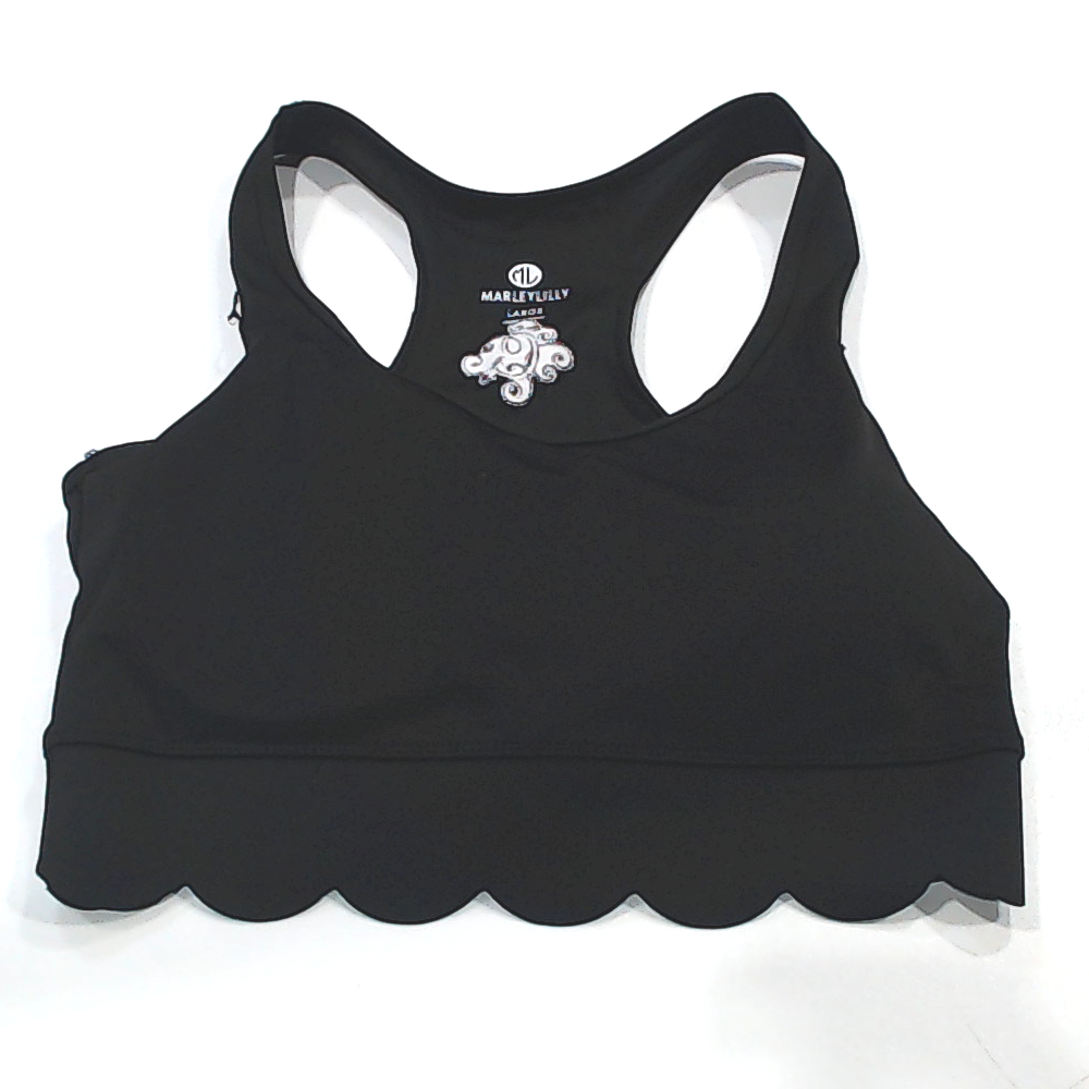 BLOOPER CLOTHING: Monogrammed Scalloped Sports Bra