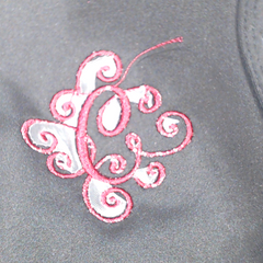 BLOOPER CLOTHING: Monogrammed Scalloped Sports Bra