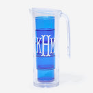 Monogrammed Acrylic Pitcher with Nesting Cups | Blue