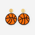 monogrammed basketball earrings