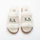 Kappa Delta Fuzzy Slippers | Ivory