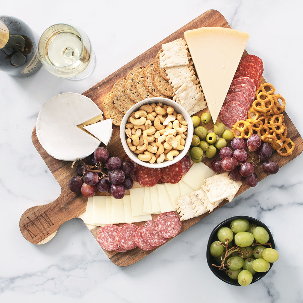 Monogrammed Charcuterie Board with marble