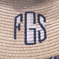 BLOOPER ACCESSORY: Monogrammed Packable Straw Visor