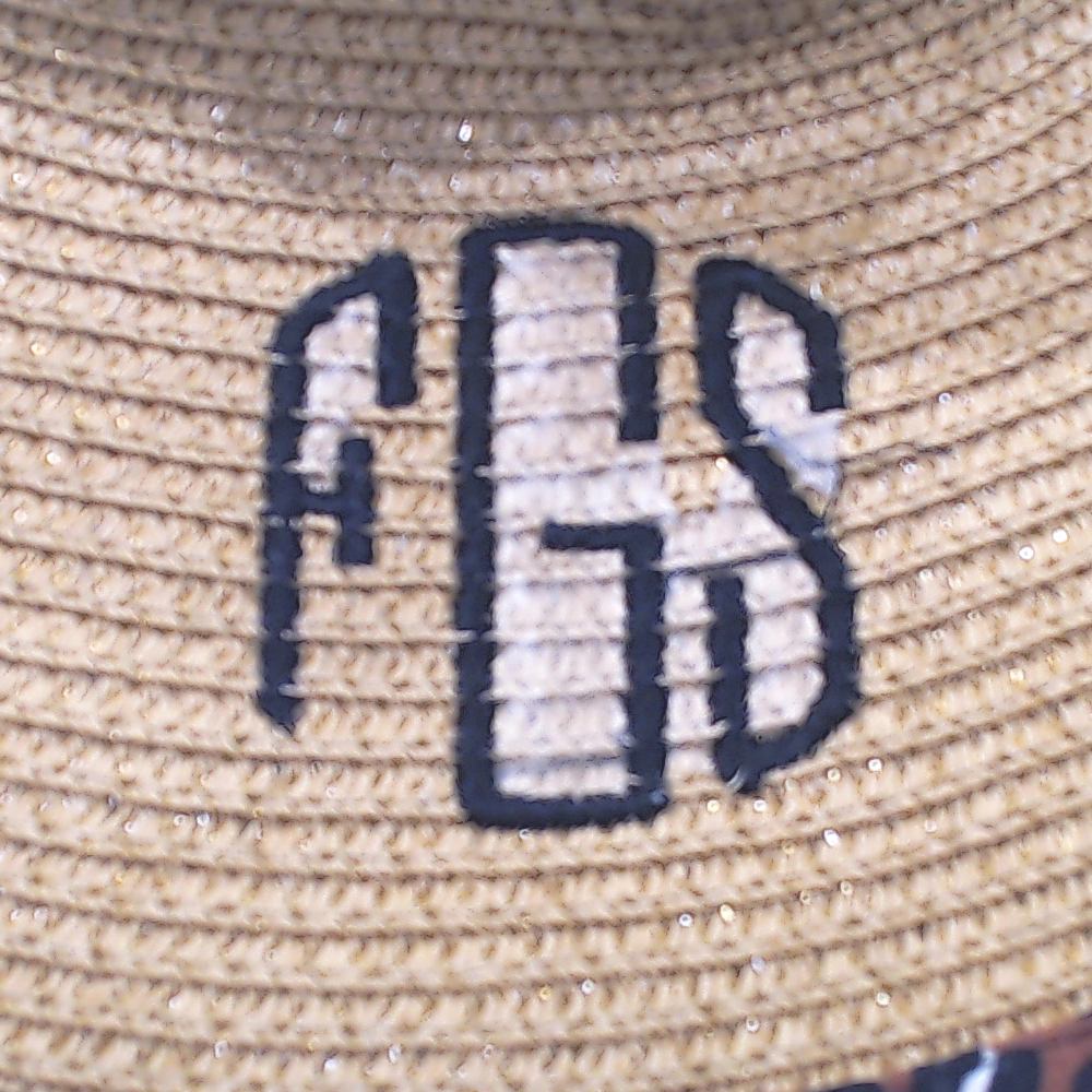 BLOOPER ACCESSORY: Monogrammed Packable Straw Visor