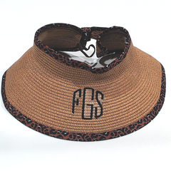 BLOOPER ACCESSORY: Monogrammed Packable Straw Visor