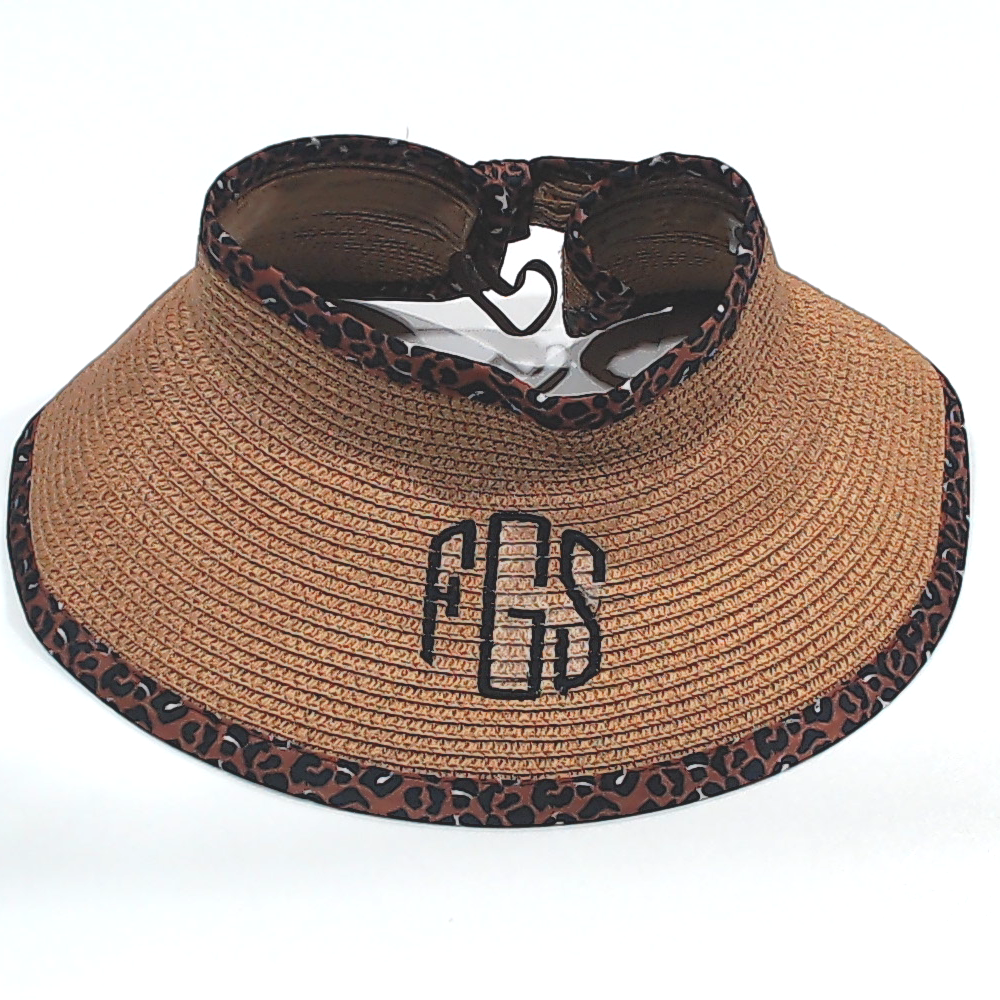 BLOOPER ACCESSORY: Monogrammed Packable Straw Visor