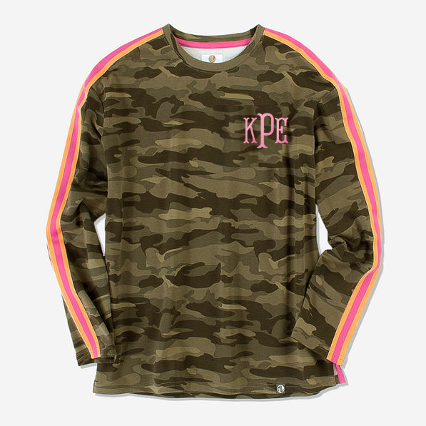 BLOOPER CLOTHING: Monogrammed Striped Sleeve Shirt