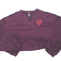 BLOOPER CLOTHING: Monogrammed Peplum Top