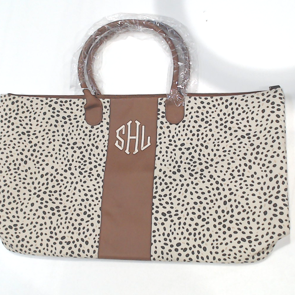 BLOOPER BAG: Monogrammed Spotted Weekender
