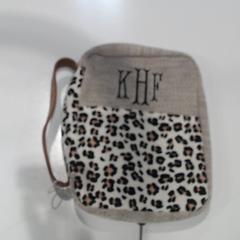 BLOOPER ACESSORY: Monogrammed Leopard Bible Carrier