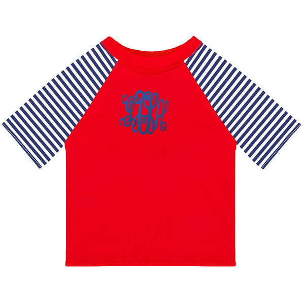 BLOOPER KIDS: Monogrammed Toddler Rash Guard