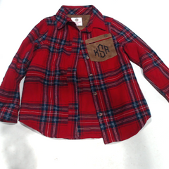 BLOOPER KIDS: Monogrammed Kids Plaid Layering Tunic