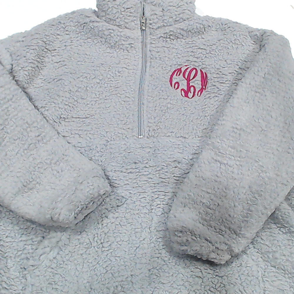BLOOPER CLOTHING: Monogrammed Sherpa Pullover