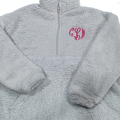 BLOOPER CLOTHING: Monogrammed Sherpa Pullover