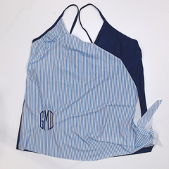 BLOOPER SWIM: Monogrammed Ruched Tankini