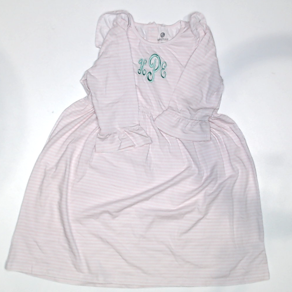 BLOOPER KIDS: Monogrammed Kids Ruffle Dress