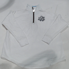 BLOOPER CLOTHING: Monogrammed Quarter Zip Sweatshirt