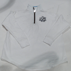 BLOOPER CLOTHING: Monogrammed Quarter Zip Sweatshirt