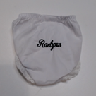 BLOOPER KIDS: Monogrammed White Eyelet Baby Bloomers