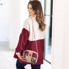 oklahoma sooners clear stadium crossbody on shoulder