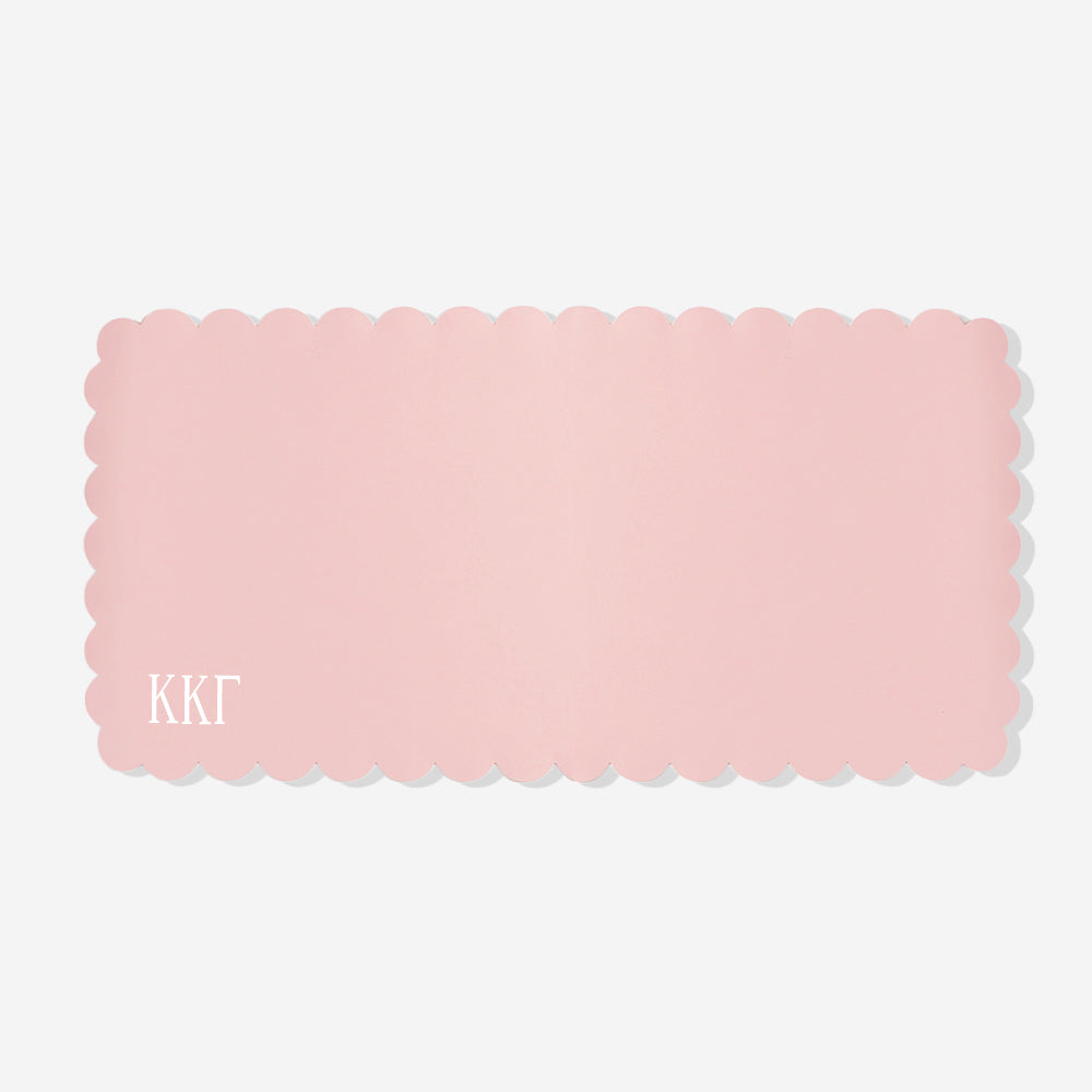 Kappa Kappa Gamma Desk Mat in Blush | Faux Leather Sorority Desk Mat