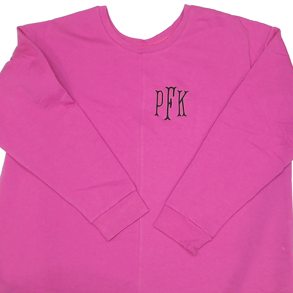 BLOOPER CLOTHING: Monogrammed Open Back Sweatshirt