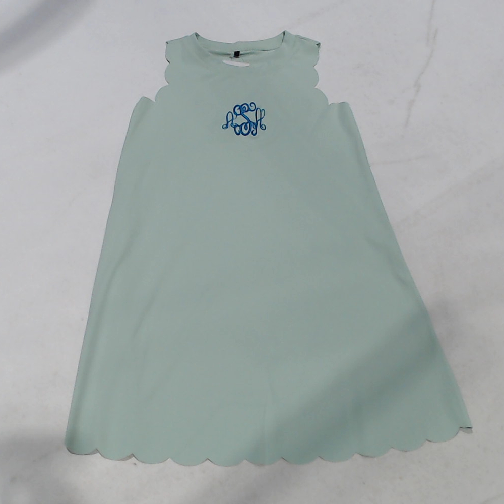 BLOOPER KIDS: Monogrammed Girls Scallop Dress
