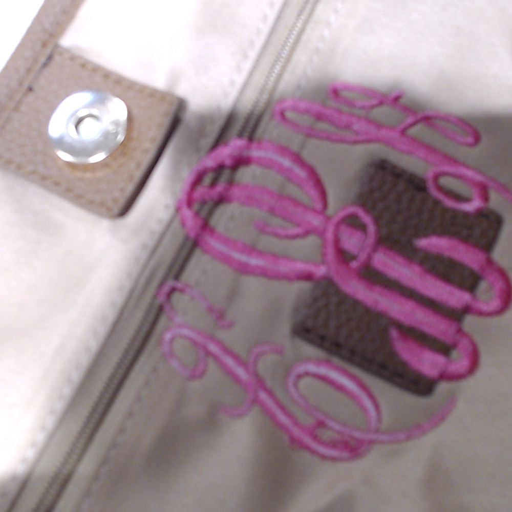BLOOPER BAG: Monogrammed Seersucker Tote Bag