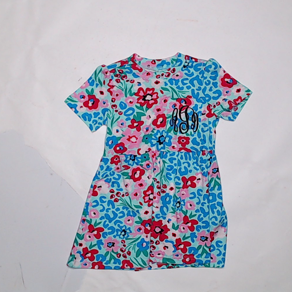 BLOOPER KIDS: Monogrammed Kids T-Shirt Dress
