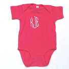 BLOOPER KIDS: Monogrammed Baby Short Sleeve Bodysuit