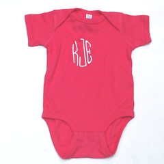 BLOOPER KIDS: Monogrammed Baby Short Sleeve Bodysuit