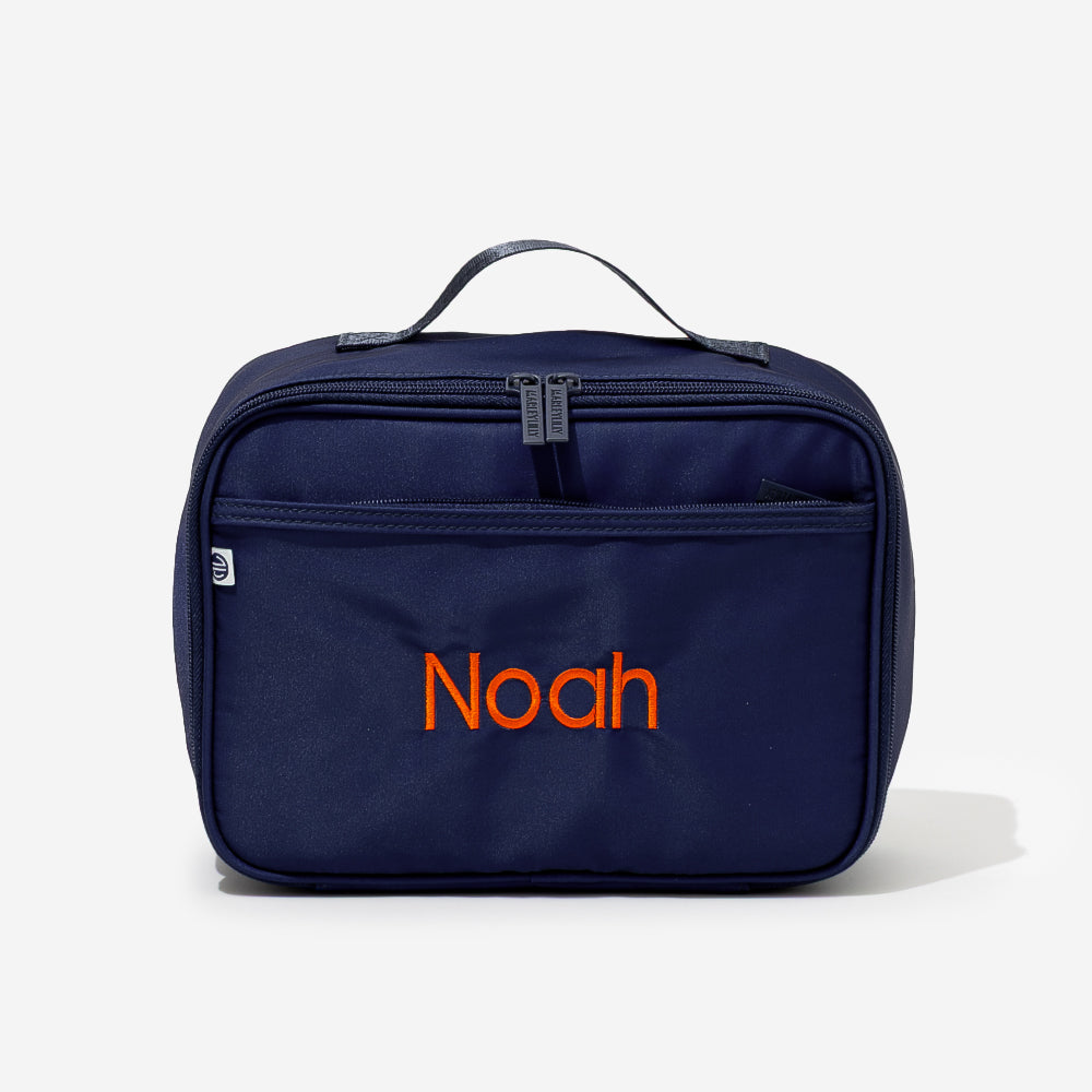 personalized lunch box in navy