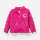 Monogrammed Kids Sherpa Jacket | Hot Pink