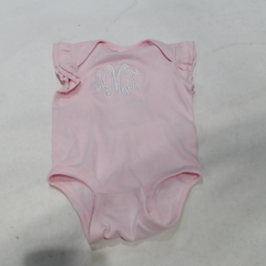 BLOOPER KIDS: Monogrammed Flutter Sleeve Bodysuit