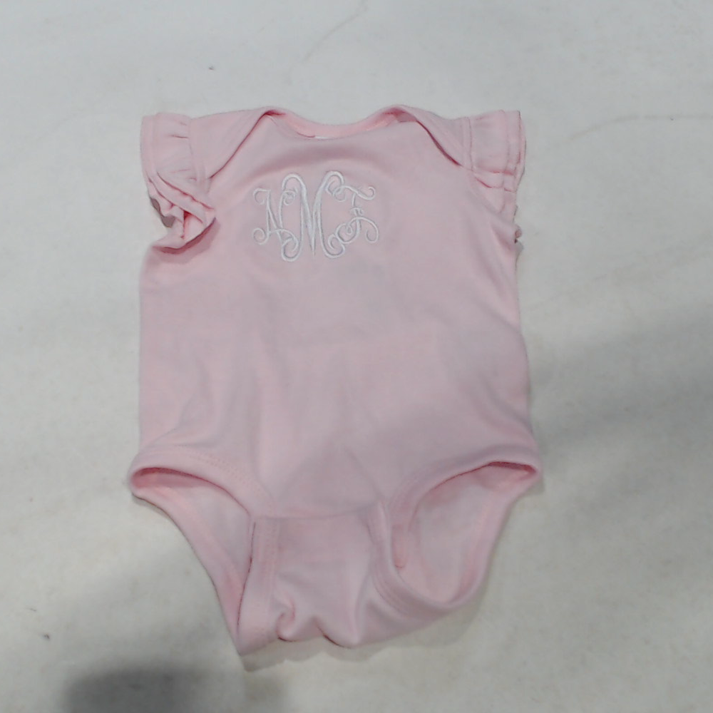 BLOOPER KIDS: Monogrammed Flutter Sleeve Bodysuit