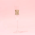 Monogrammed acrylic champagne glass
