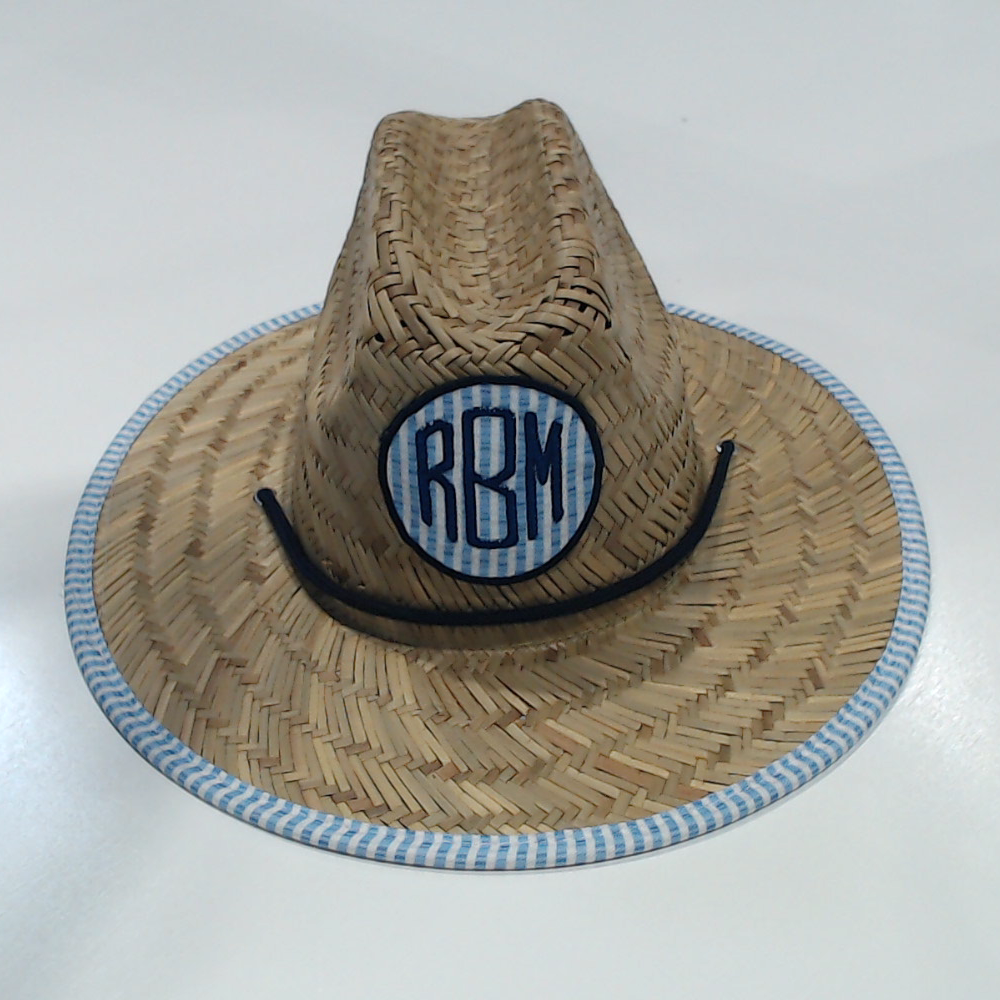 BLOOPER KIDS: Monogrammed Kids Straw Hat