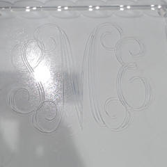 BLOOPER ACCESSORY: Monogrammed Scallop Acrylic Valet Tray