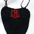 BLOOPER SWIM: Monogrammed Scalloped High Neck Bikini Top