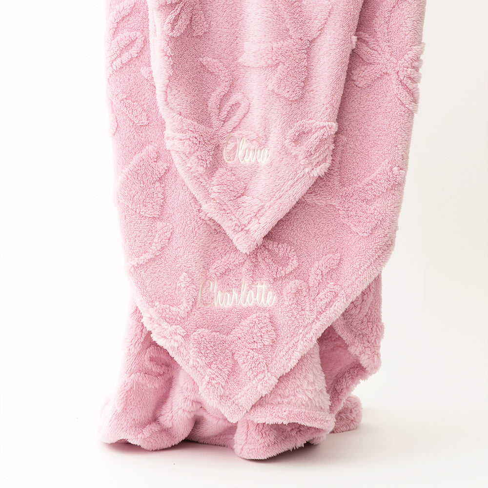 pink bow blanket mom and me