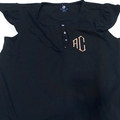 BLOOPER CLOTHING: Monogrammed Ruffle Pajama Top