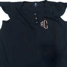 BLOOPER CLOTHING: Monogrammed Ruffle Pajama Top