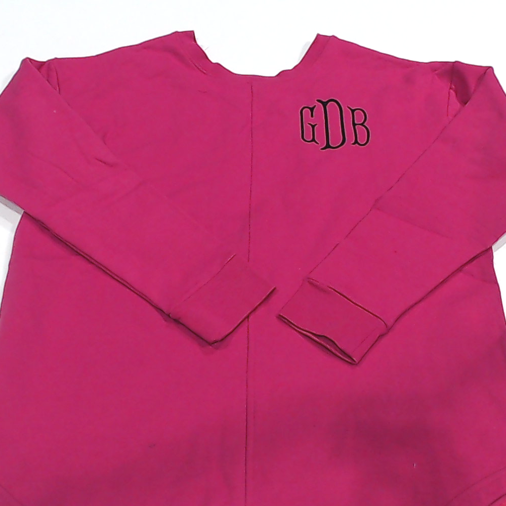 BLOOPER CLOTHING: Monogrammed Open Back Sweatshirt